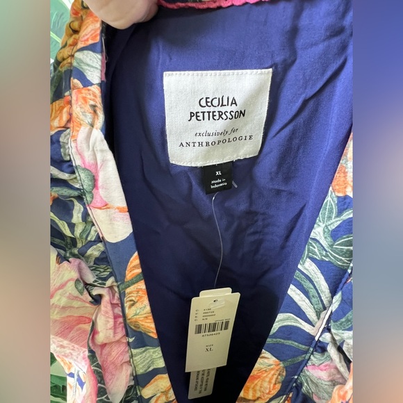Cecilia Pettersson for Anthropologie Floral Ruffle Faux Wrap Mini Dress XL NWT - Picture 10 of 11